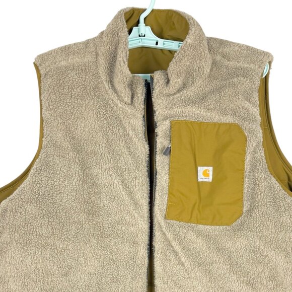 NWT Carhartt Women Montana Tan Relaxed Fit Insulated Reversible Vest 3X 24W/26W - Picture 5 of 12